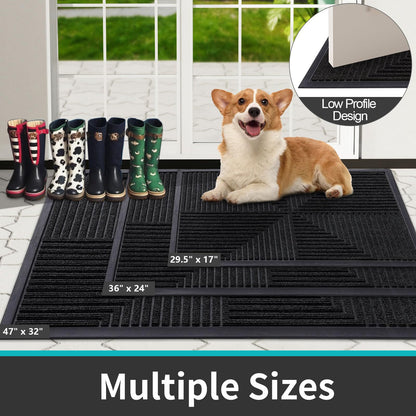 Buganda Heavy Duty Rubber Door Mat for Outside Entry