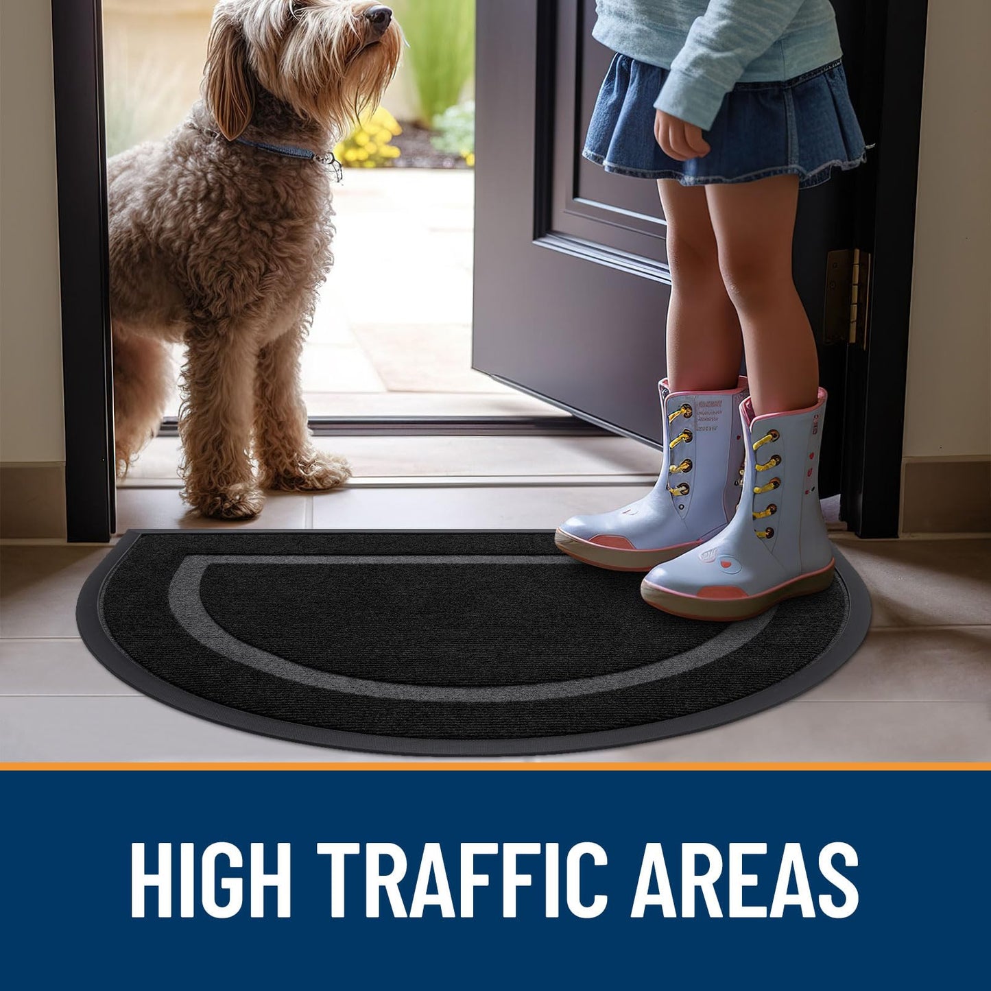 Buganda Half Round Door Mat