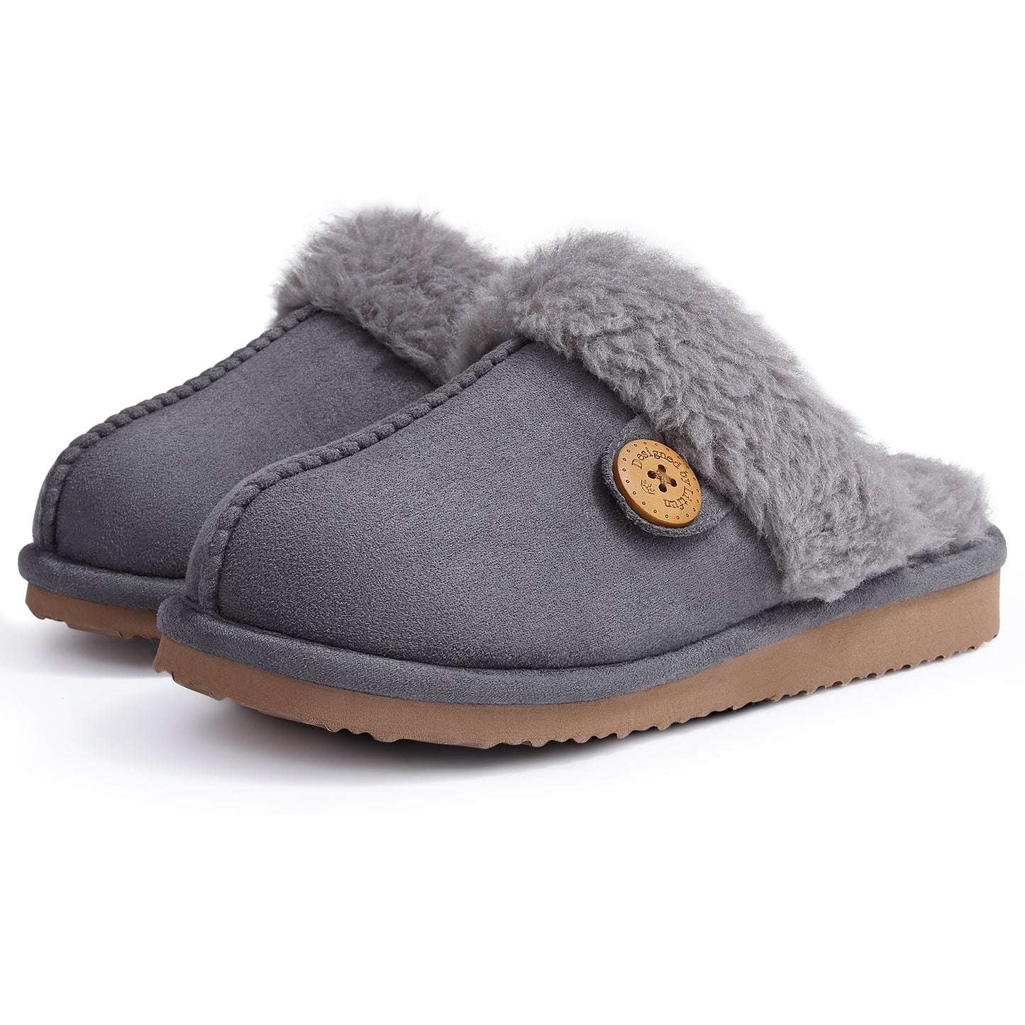 Litfun Women's Fuzzy Memory Foam Slippers Fluffy Winter House Shoes Indoor and Outdoor