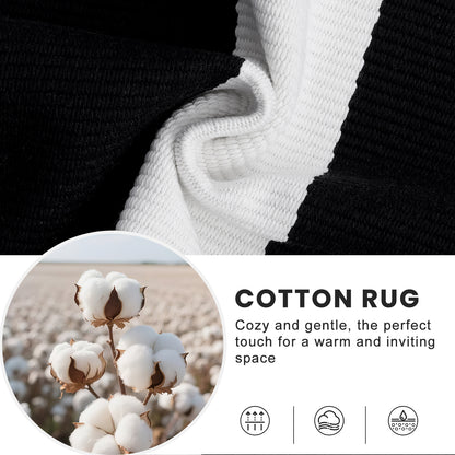 Buganda Black and White Striped Area Rug