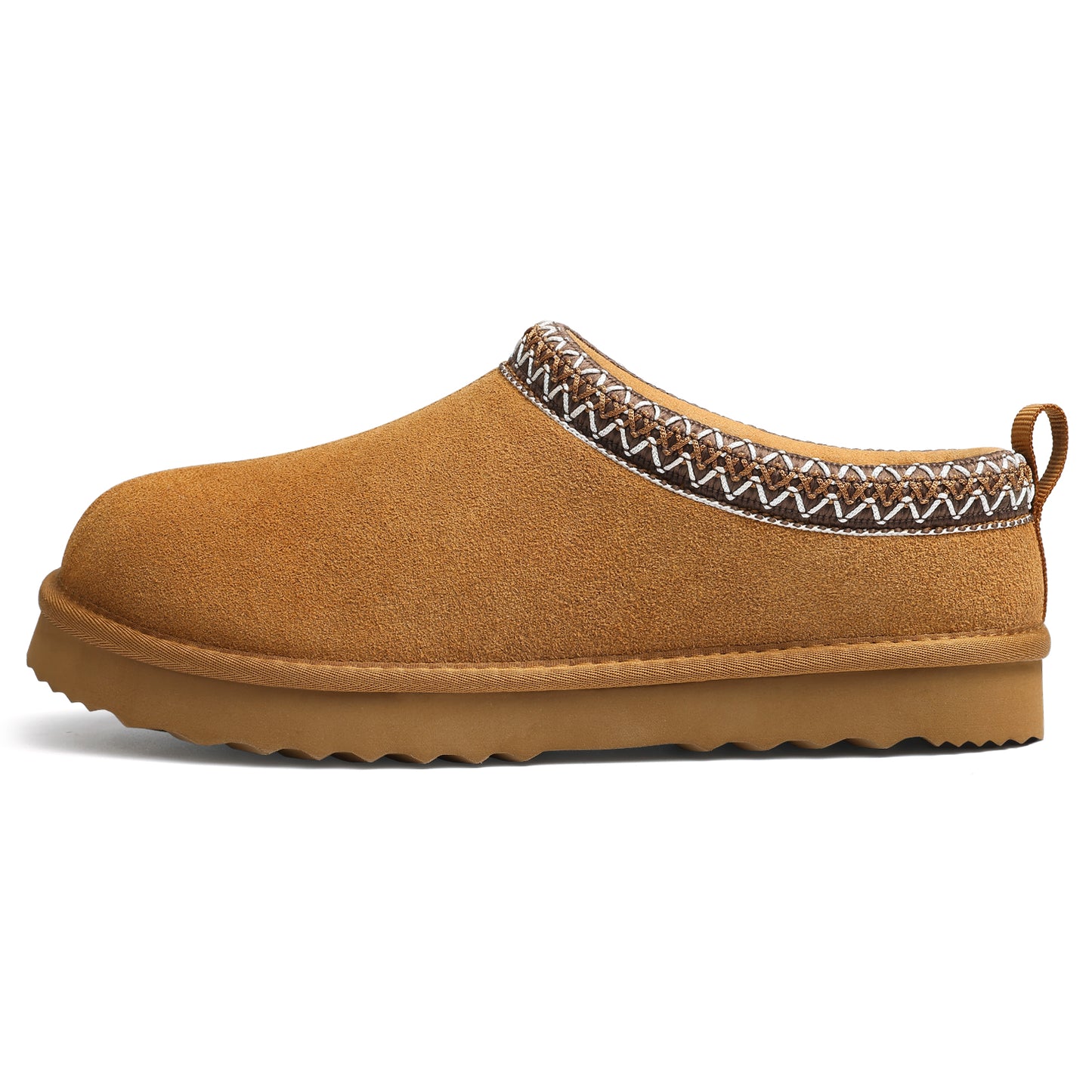 Comwarm Genuine Suede Fuzzy Slippers for Women Winter Warm House Shoes Cozy Mini Boots for Indoor Outdoor