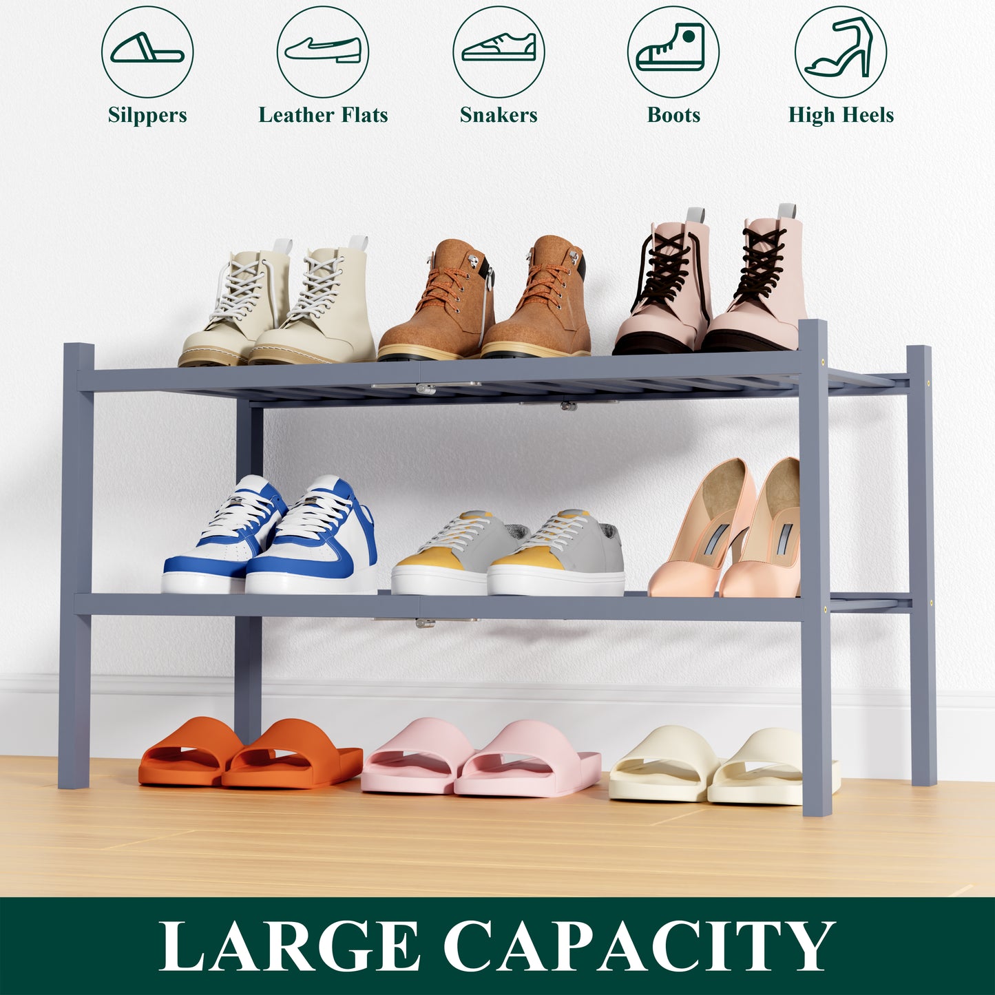 Smiry Bamboo Shoe Rack