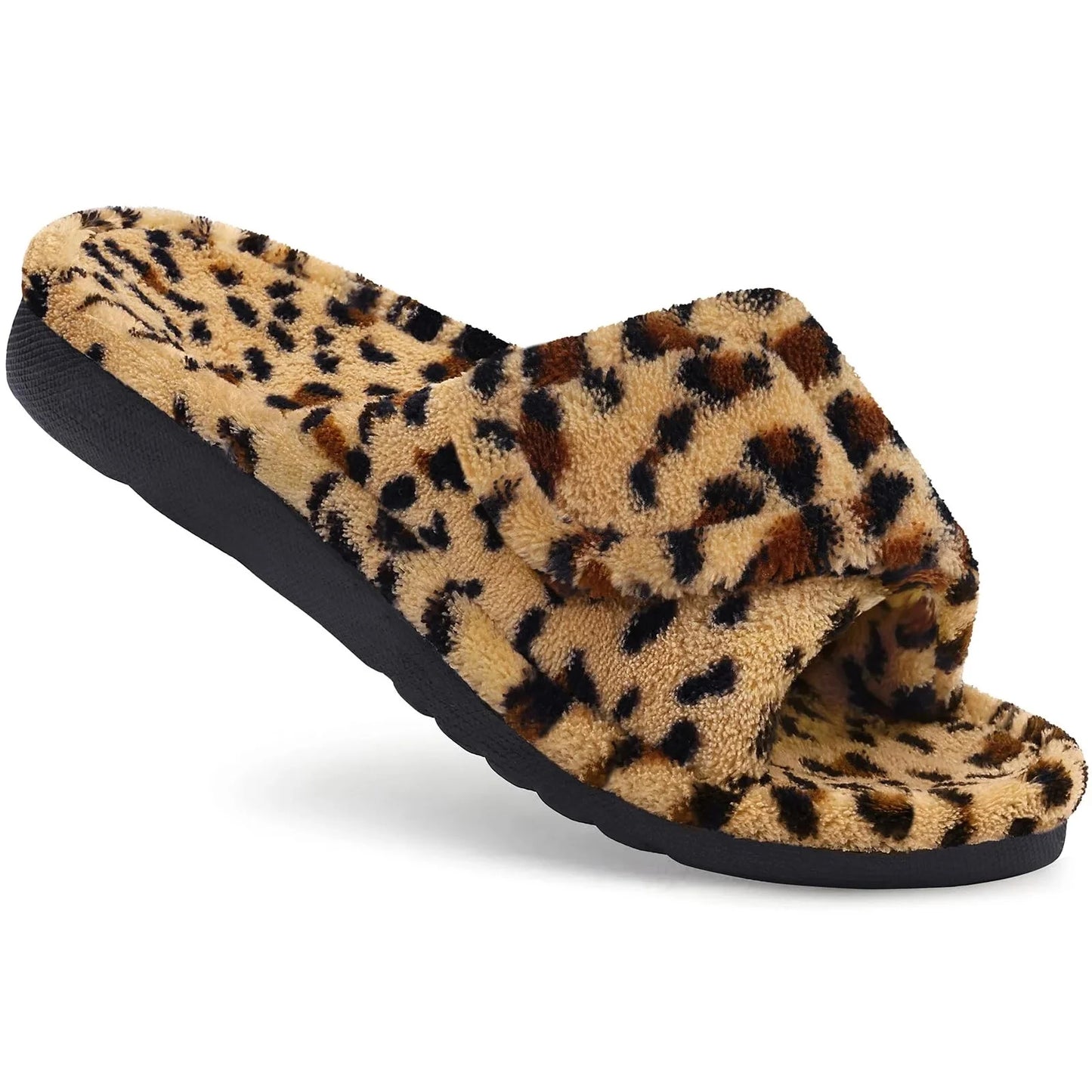 Smile Popcorn Orthopedic Slippers for Women Arch Support Slide Slippers Adjustable Open Toe House Shoes