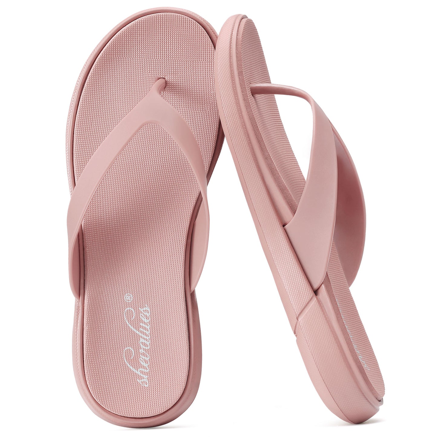Crestar Comfortable Thong Flip Flops for Women，Arch Support Womens Summer Beach Sandals