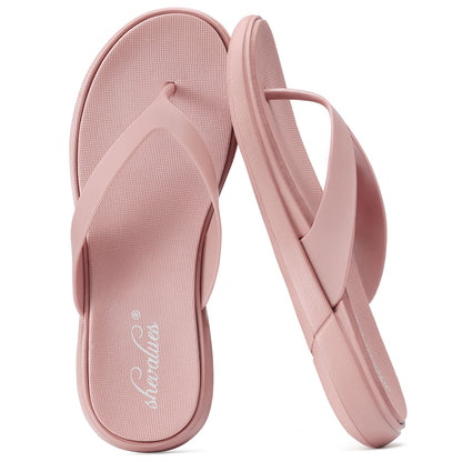 Crestar Comfortable Thong Flip Flops for Women，Arch Support Womens Summer Beach Sandals