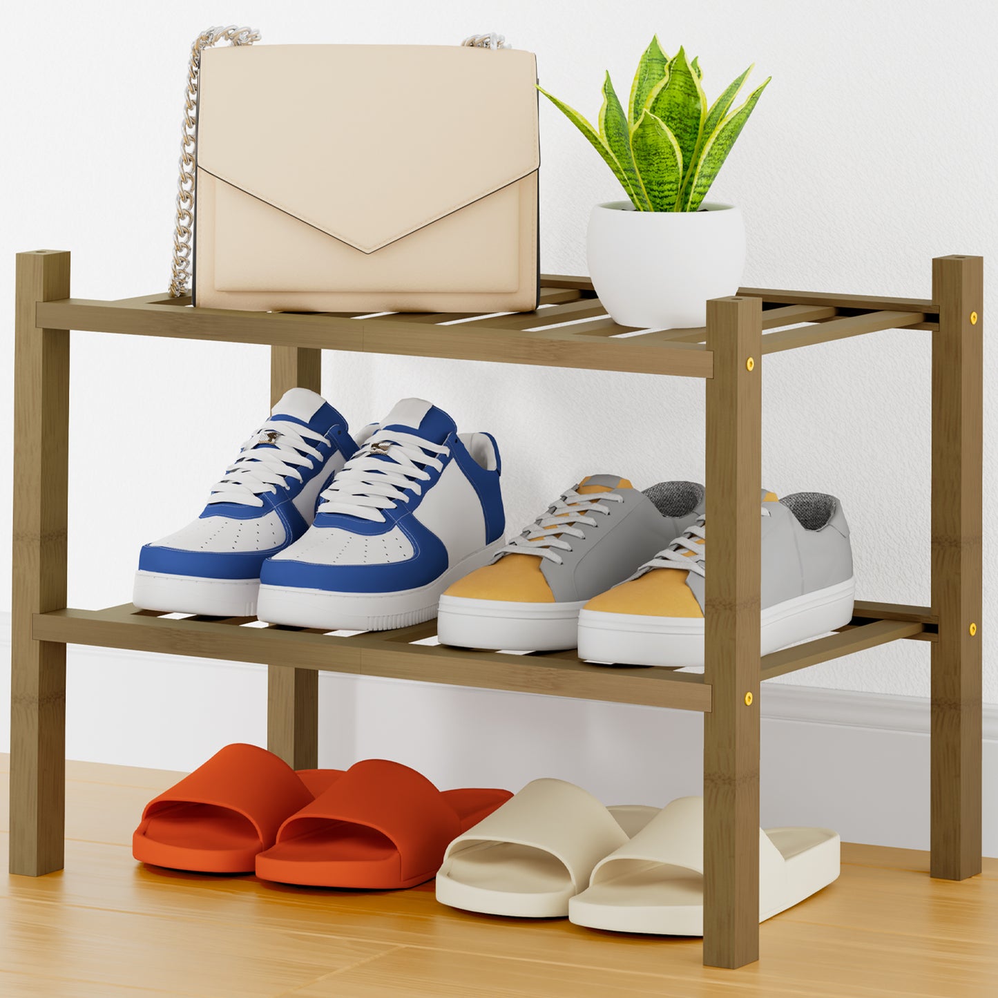 Smiry Bamboo Shoe Rack