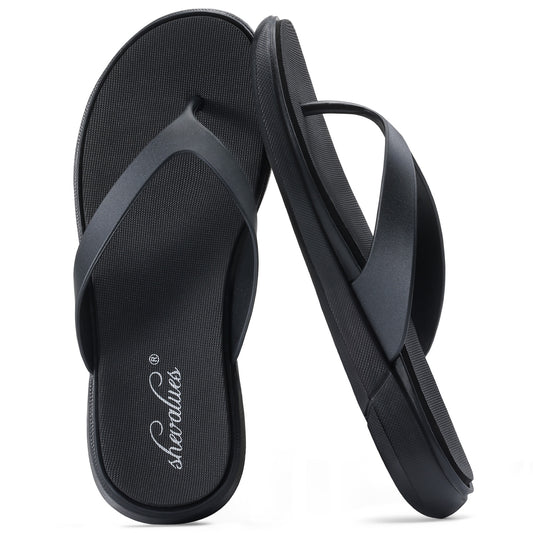 Crestar Comfortable Thong Flip Flops for Women，Arch Support Womens Summer Beach Sandals