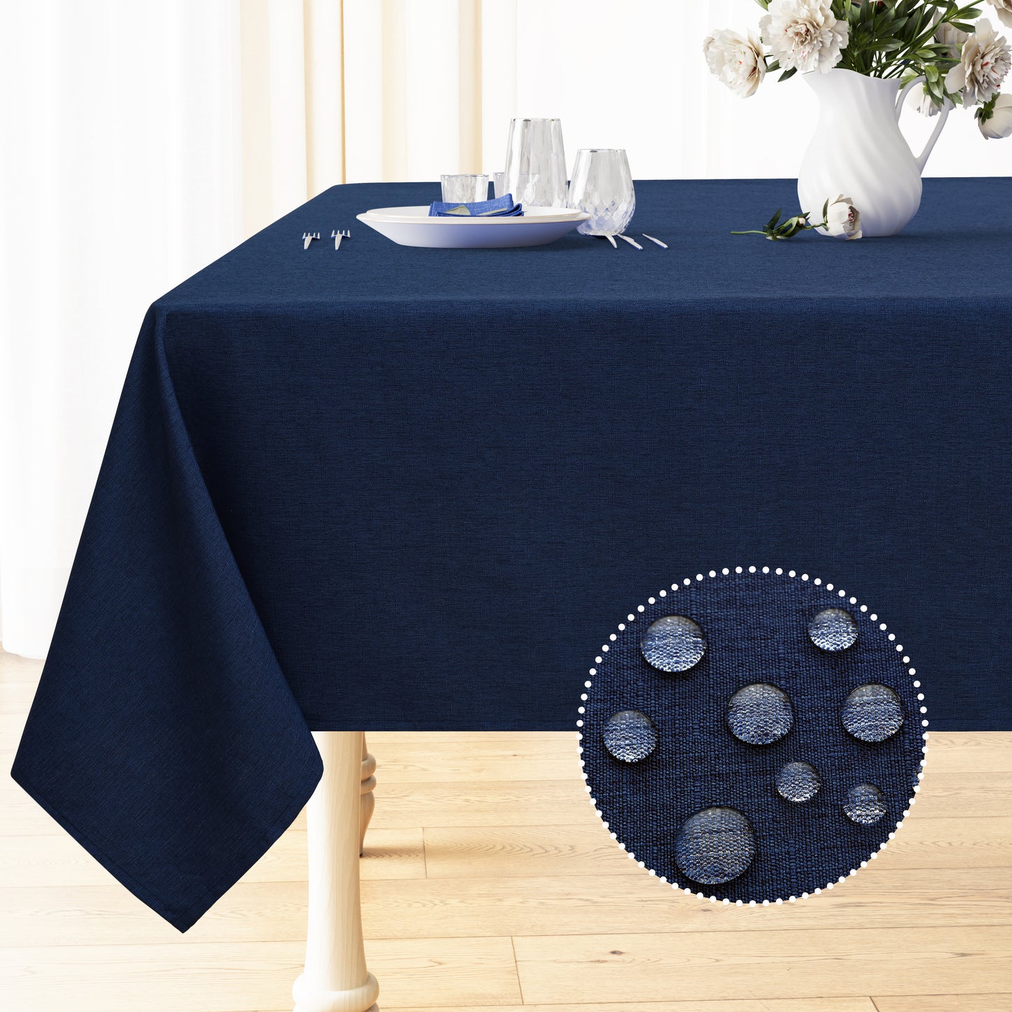 decorUhome Linen Rectangle Tablecloth