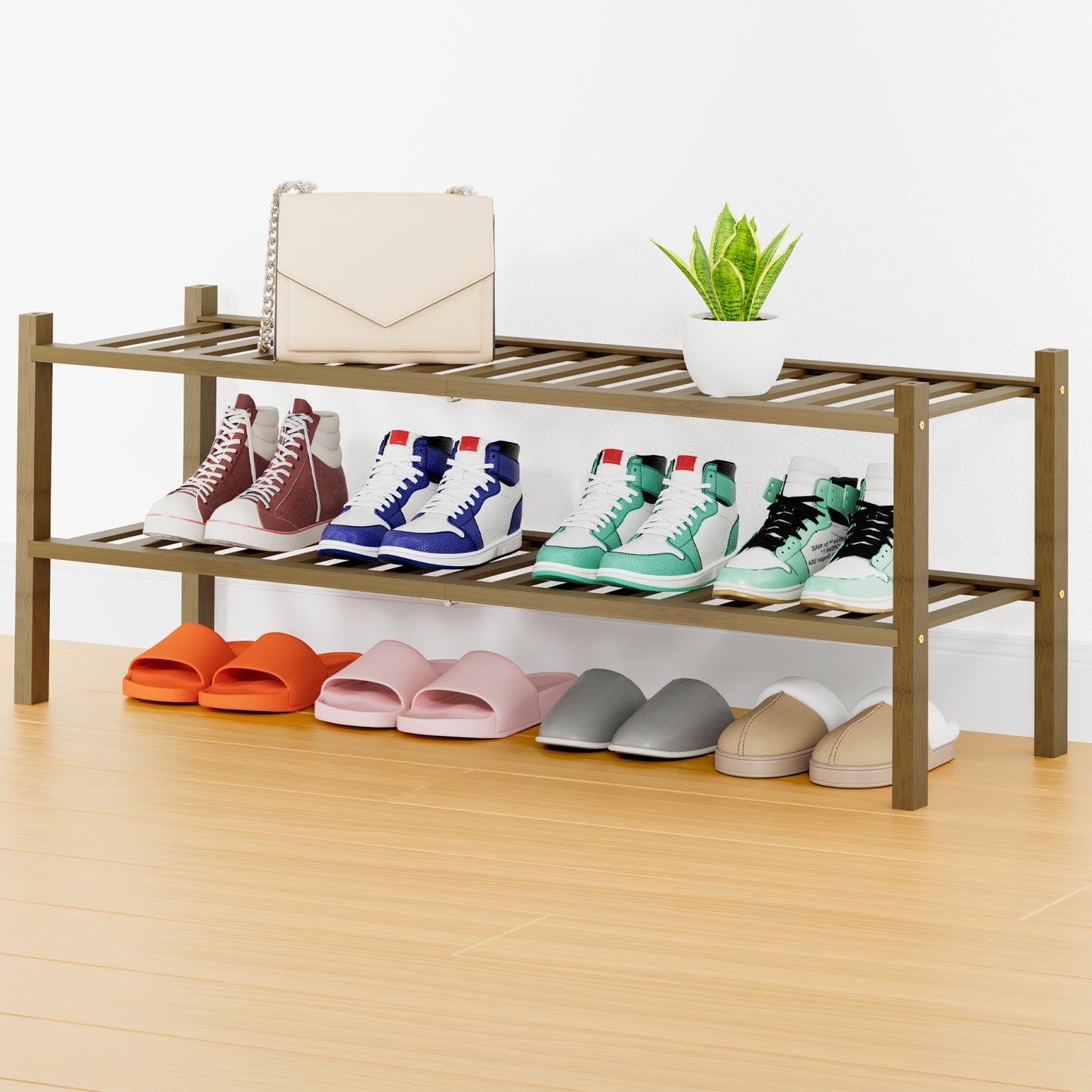 Smiry Bamboo Shoe Rack