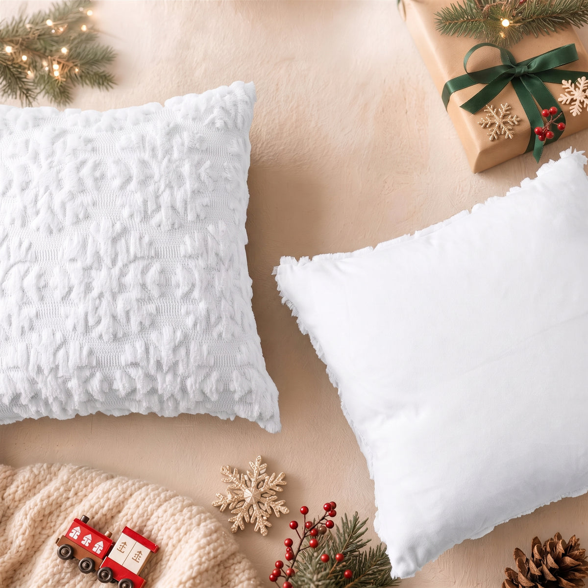 decorUhome Christmas Throw Pillow Covers