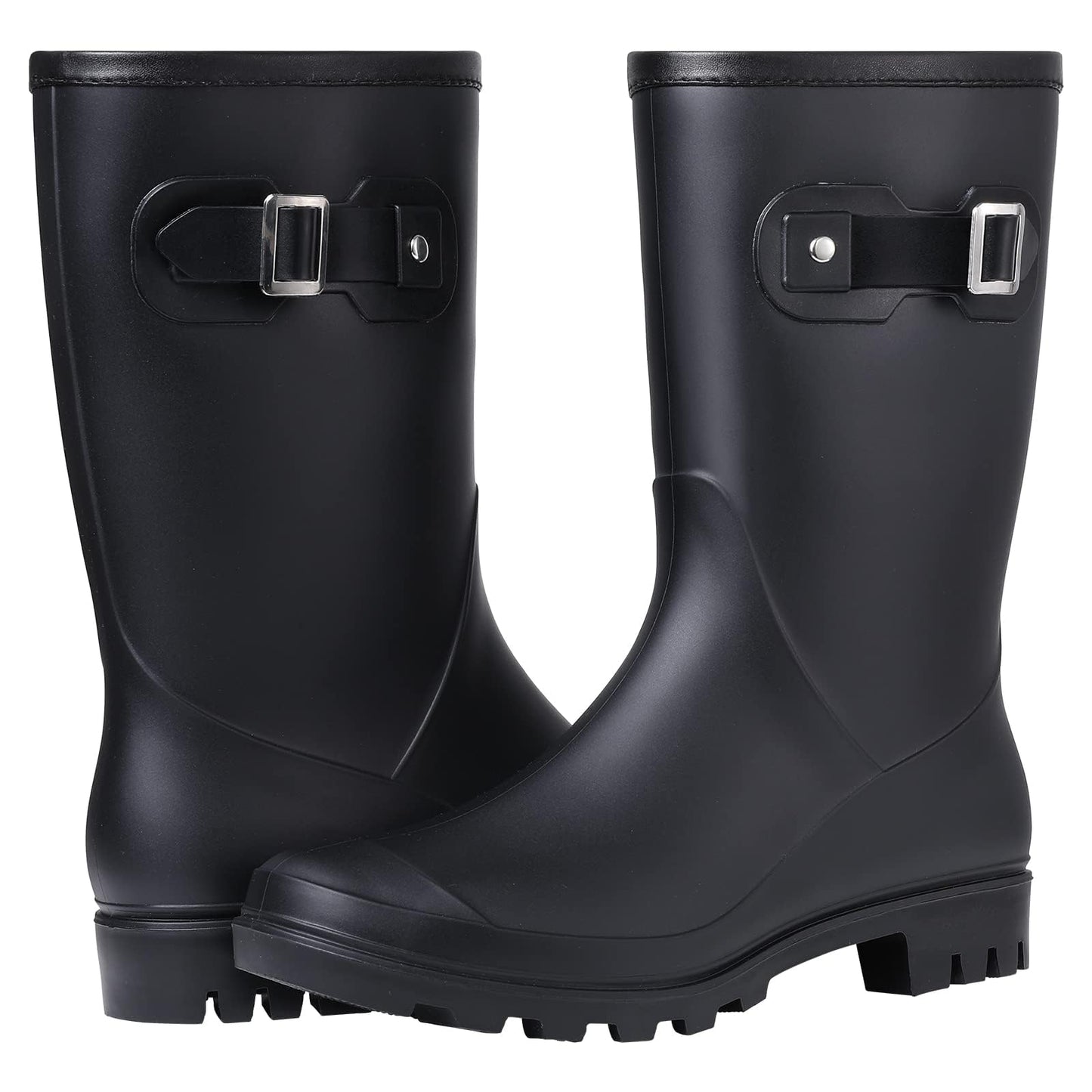 Litfun Mid Calf Rain Boots for Women Waterproof Garden Shoes