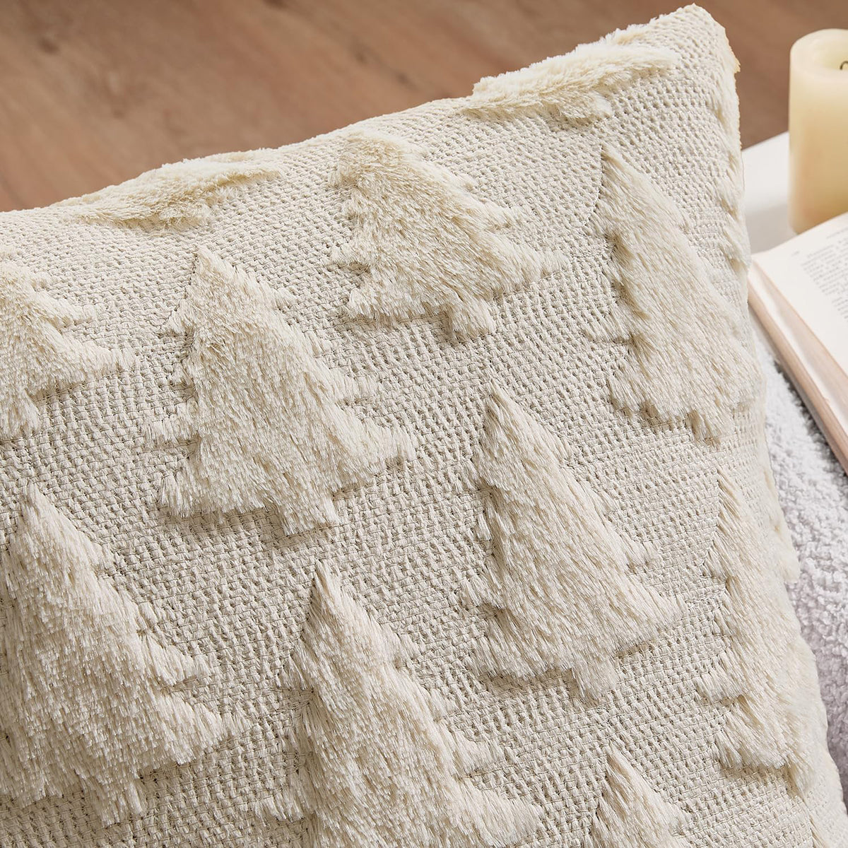 decorUhome Christmas Soft Plush Faux Wool Couch Pillow Cover
