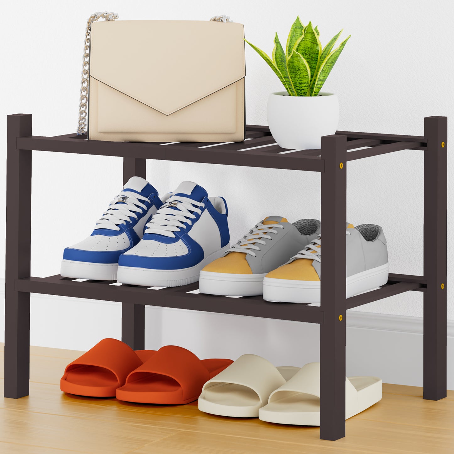 Smiry Bamboo Shoe Rack