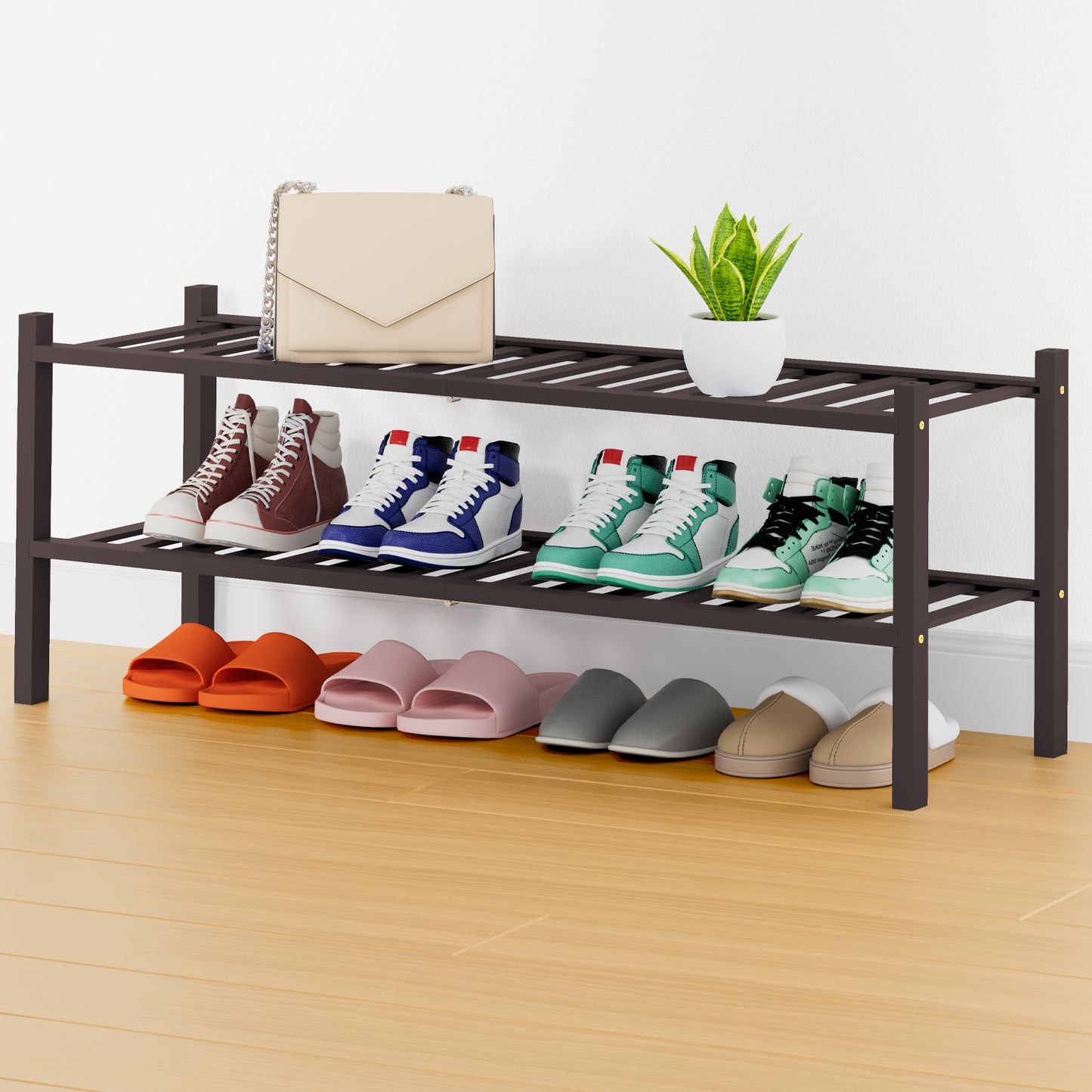 Smiry Bamboo Shoe Rack
