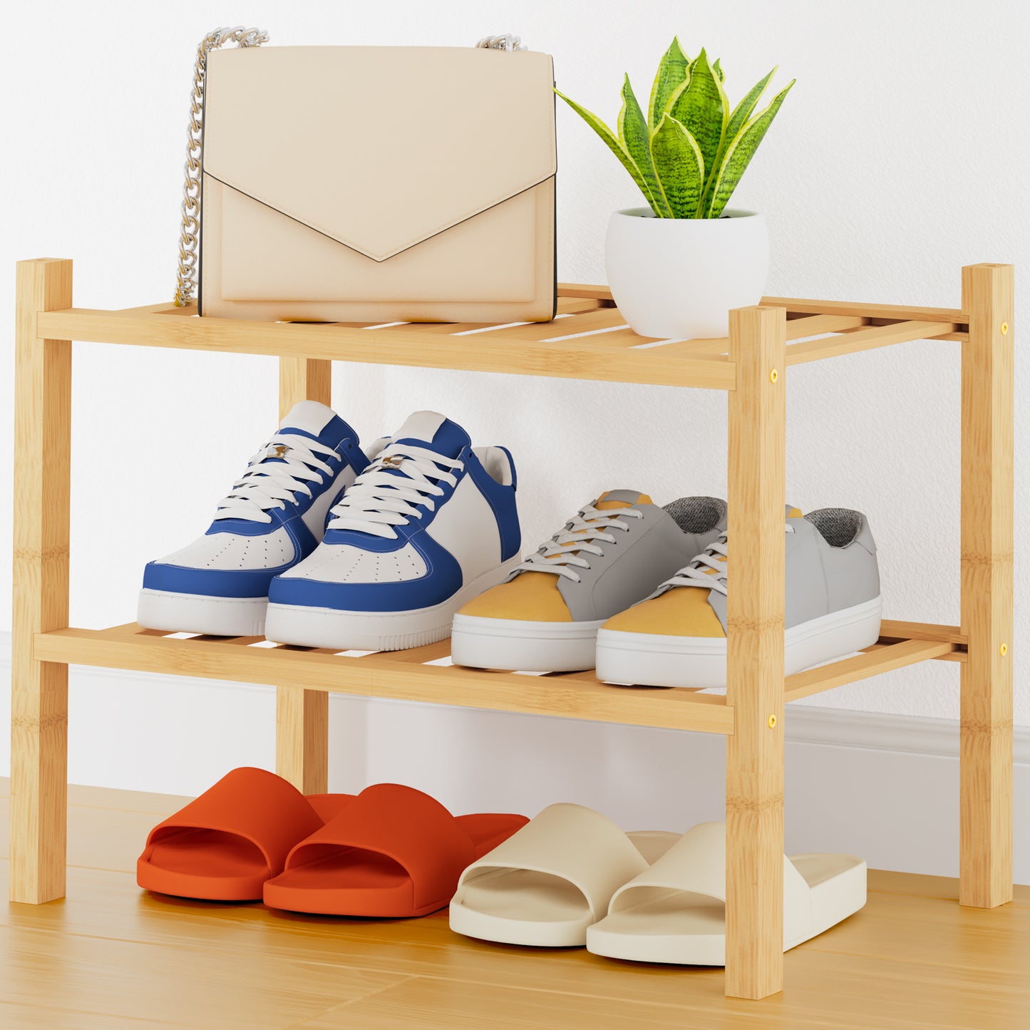 Smiry Bamboo Shoe Rack