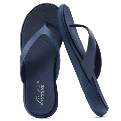 Crestar Comfortable Thong Flip Flops for Women，Arch Support Womens Summer Beach Sandals