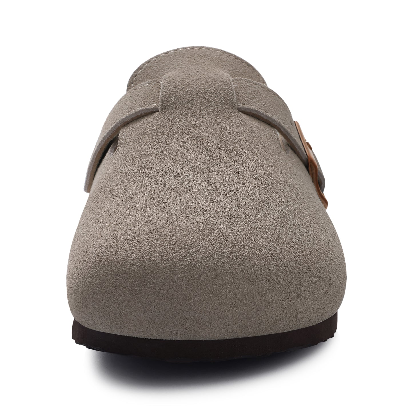 KIDMI Genuine Suede Clogs for Women Men Cork Footbed Sandals Leather Mules Potato Shoes with Arch Support