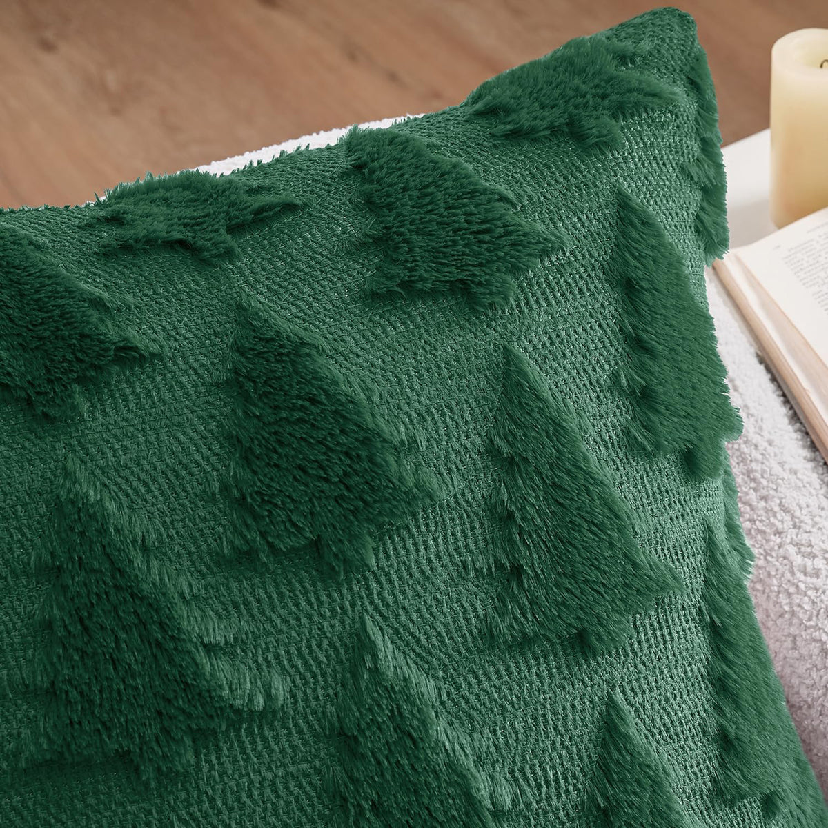 decorUhome Christmas Soft Plush Faux Wool Couch Pillow Cover