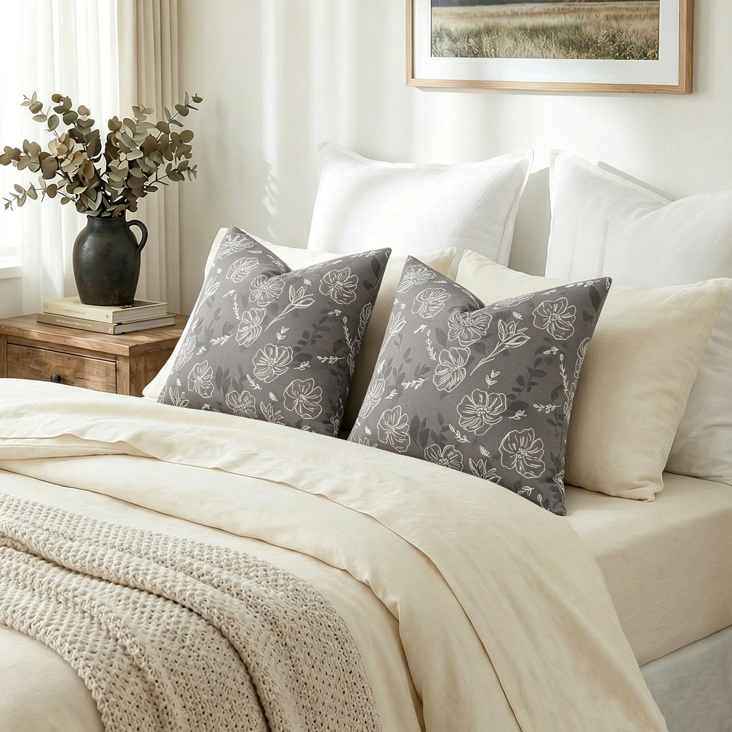 decorUhome Throw Pillow Covers 18x18 inch Decorative Pillow Covers for Couch