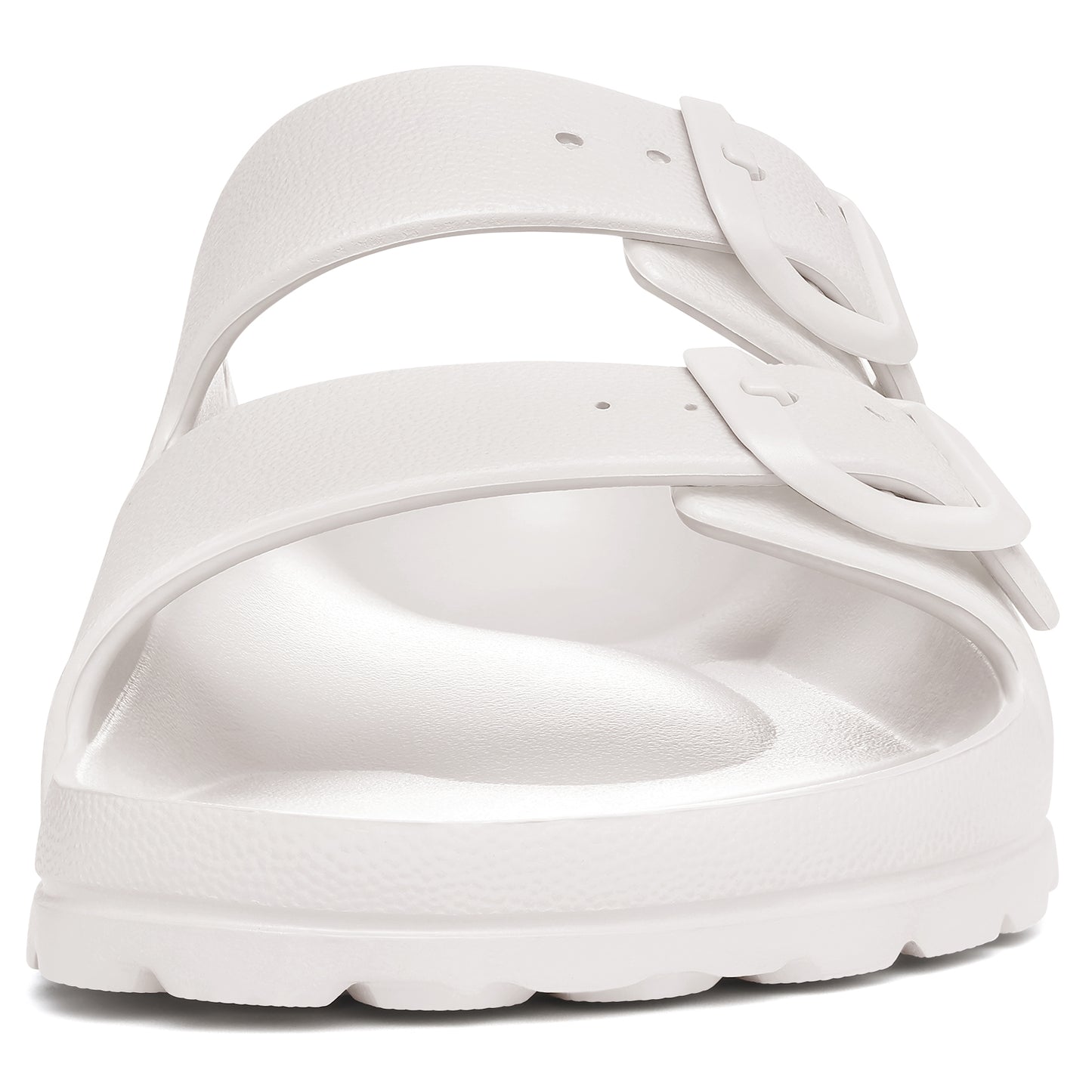 shevalues Women's Comfort Sandals with Medium Arch Support Double Buckle Adjustable EVA Slides for Summer Beach
