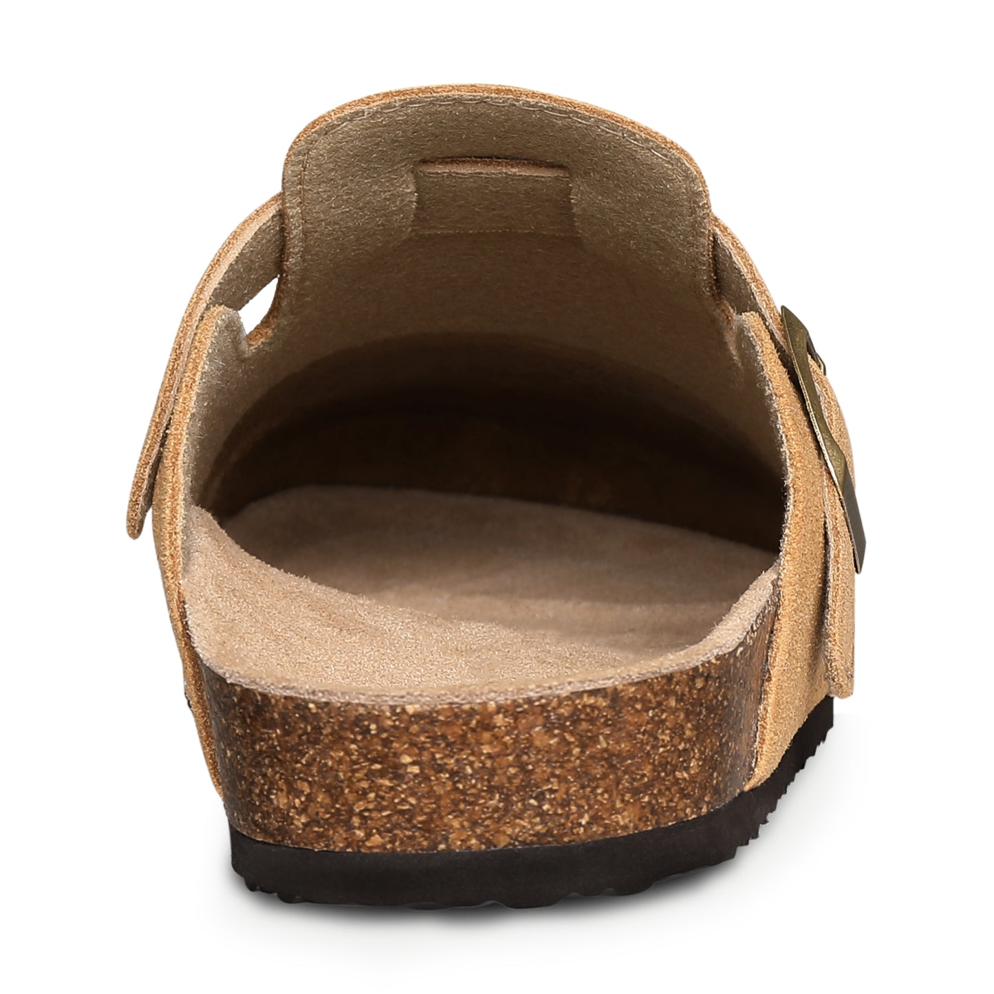 KIDMI Genuine Suede Clogs for Women Men Cork Footbed Sandals Leather Mules Potato Shoes with Arch Support