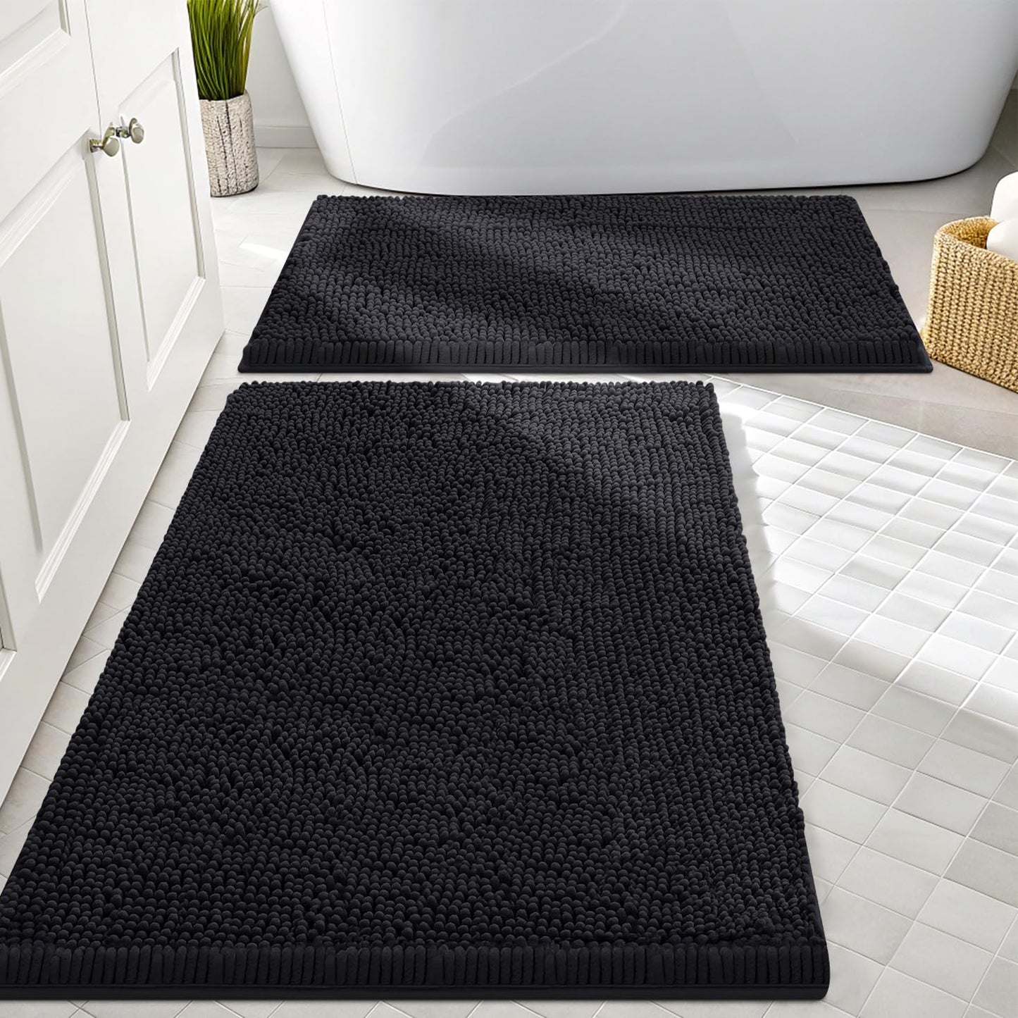 Smiry Bathroom Rugs Sets 2 Piece