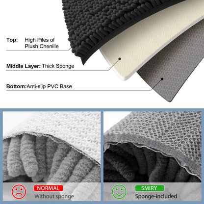 Smiry Bathroom Rugs Sets 2 Piece