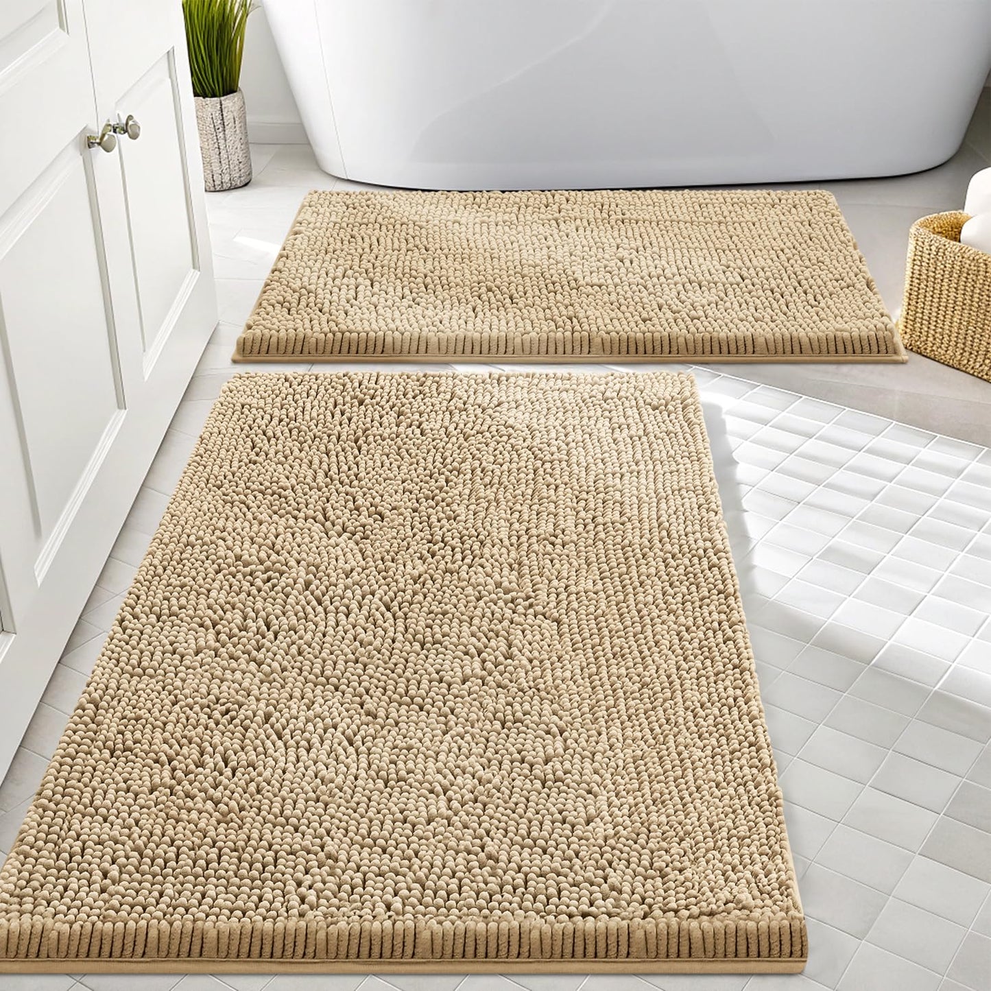 Smiry Bathroom Rugs Sets 2 Piece