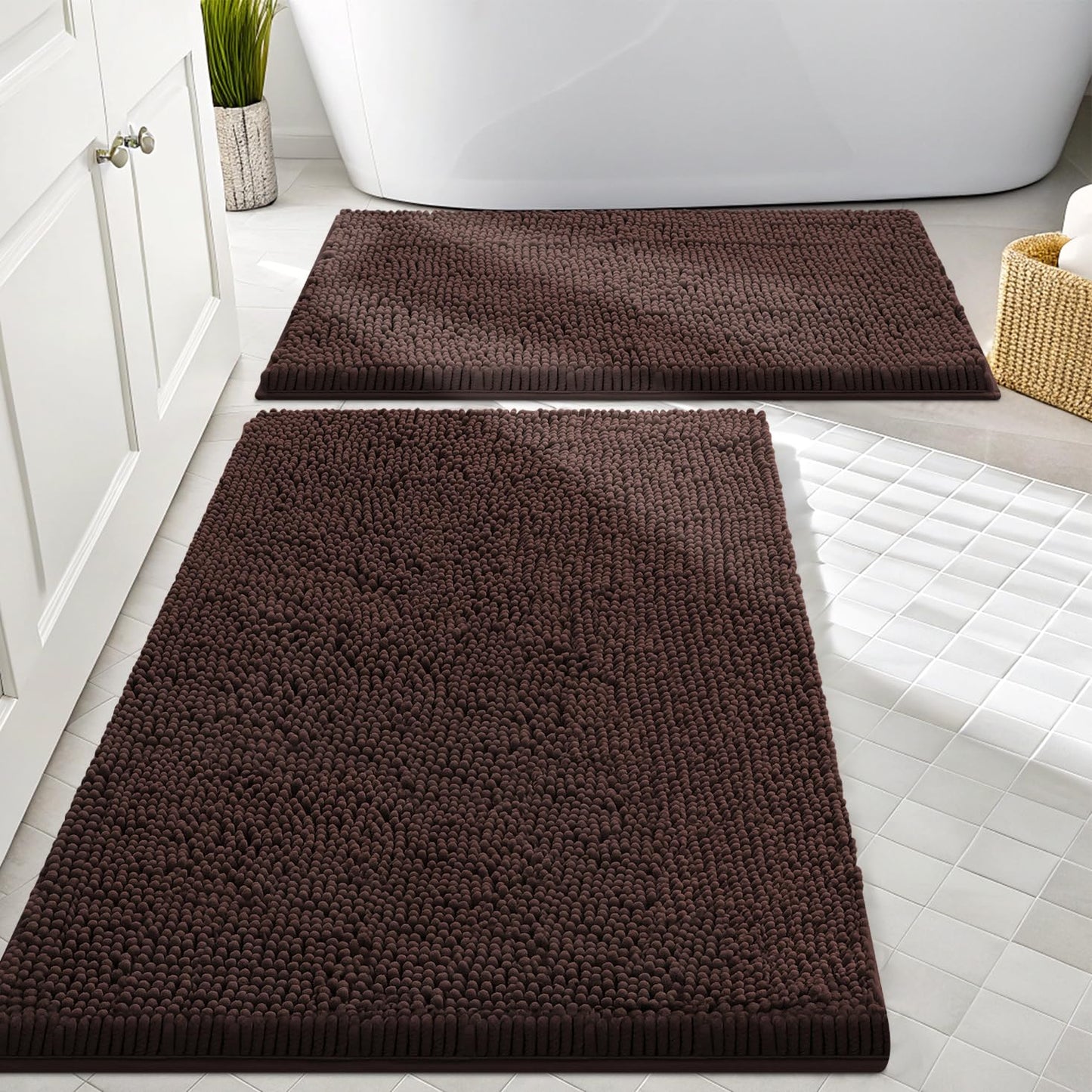 Smiry Bathroom Rugs Sets 2 Piece
