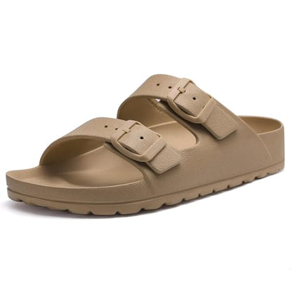 Litfun Women's Slide Sandals with Adjustable Buckles Summer Arch Support Beach Sandals