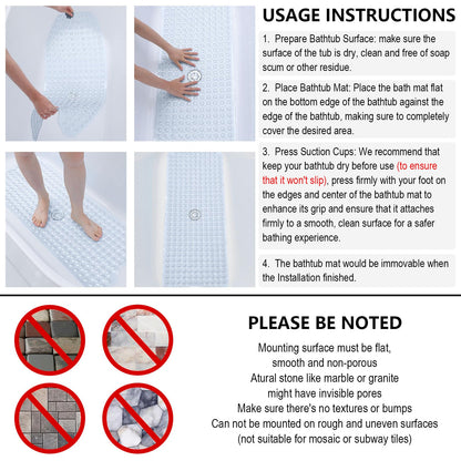 Buganda Bath Mat for Tub Non Slip