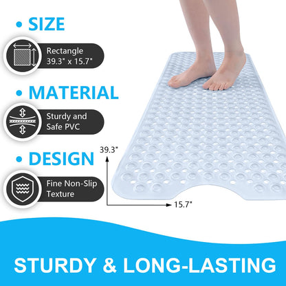 Buganda Bath Mat for Tub Non Slip