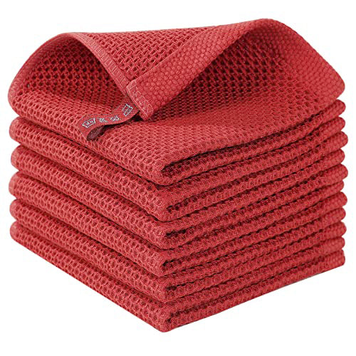 Simmore Cotton Waffle Weave Dish Towels and Dishcloths