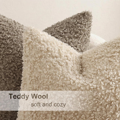 decorUhome 2 Pack Faux Fur Decorative Sherpa Throw Pillow Covers