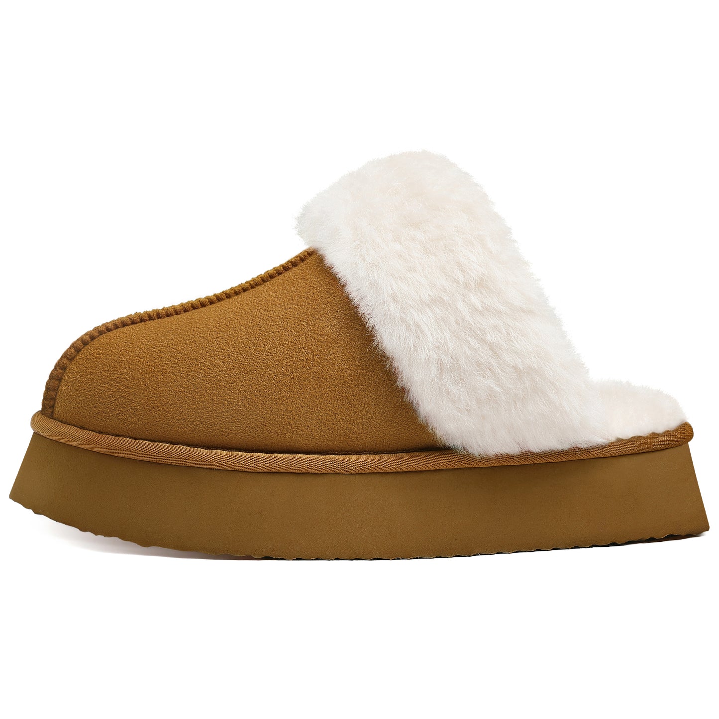 Comwarm Womens Fuzzy Memory Foam Slippers Fluffy Platform Winter House Shoes for Indoor and Outdoor