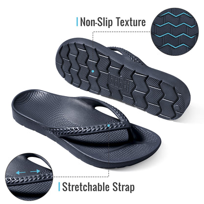 KIDMI Arch Support Flip Flops for Womens Comfortable Orthopedic Sandals for Plantar Fasciitis Beach Thong Slides