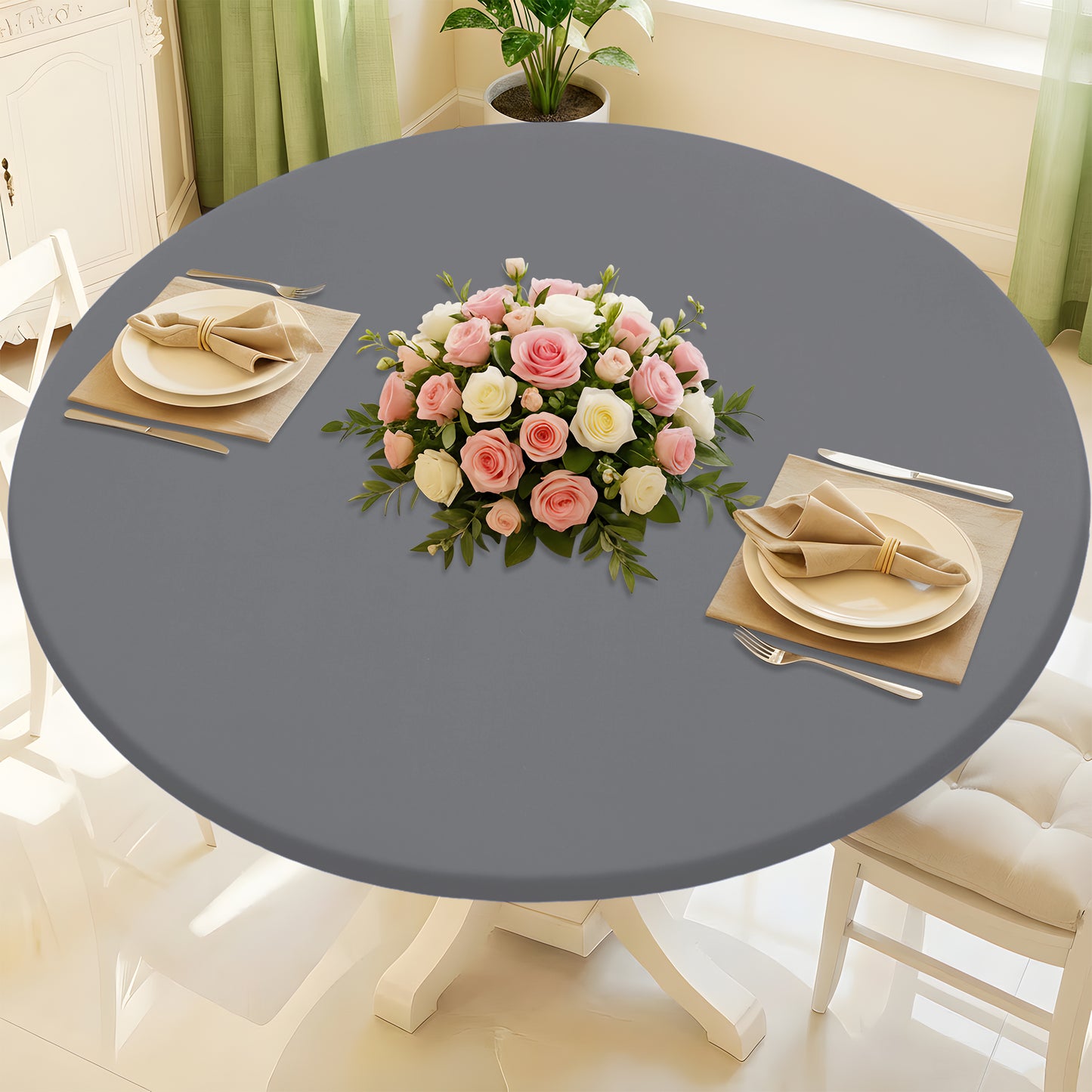decorUhome Rectangle Stretch Spandex Tablecloth