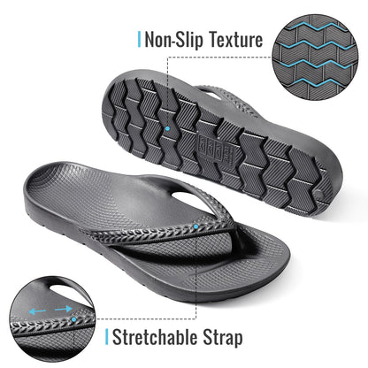 KIDMI Arch Support Flip Flops for Womens Comfortable Orthopedic Sandals for Plantar Fasciitis Beach Thong Slides