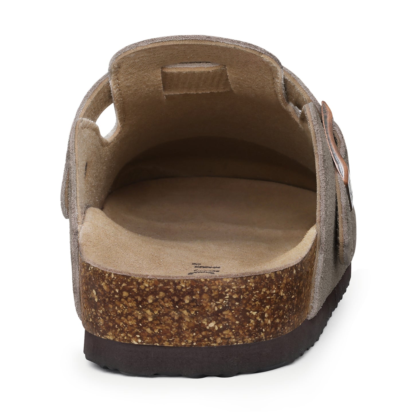 KIDMI Genuine Suede Clogs for Women Men Cork Footbed Sandals Leather Mules Potato Shoes with Arch Support