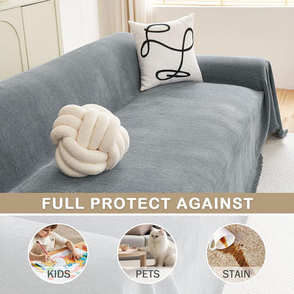 decorUhome Sofa cover for 3-Cushion Couch
