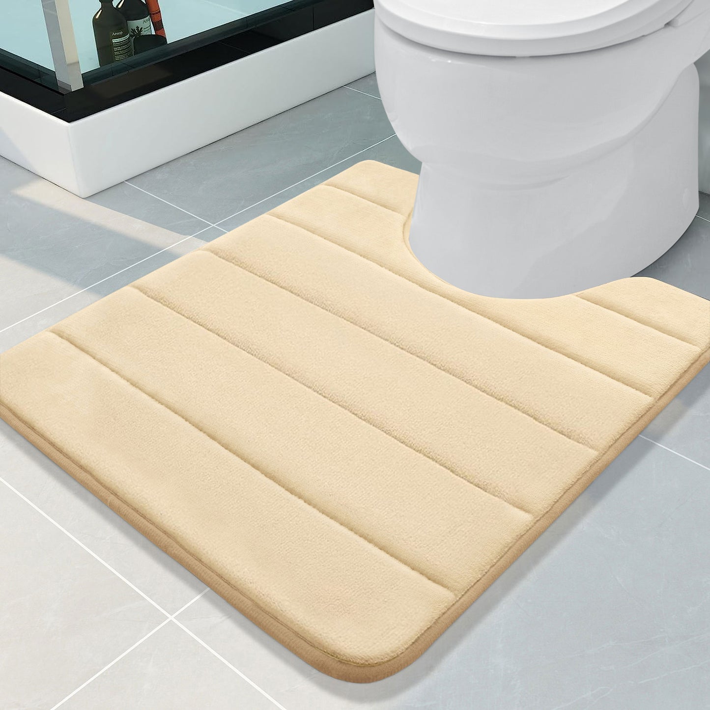 Smiry Memory Foam Bathroom rugs U-Shaped Contour Carpet