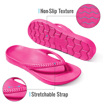 KIDMI Arch Support Flip Flops for Womens Comfortable Orthopedic Sandals for Plantar Fasciitis Beach Thong Slides
