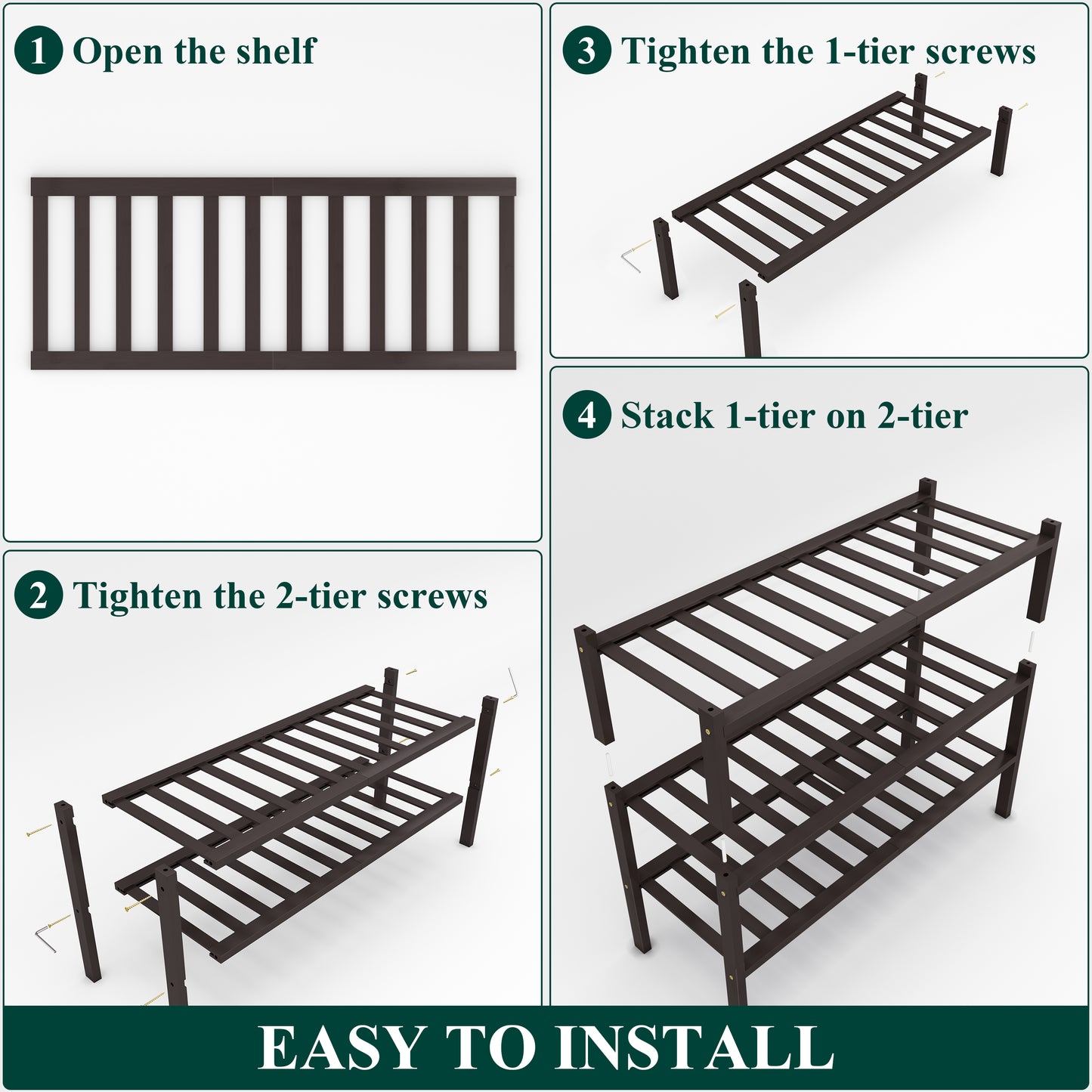 Smiry Bamboo Shoe Rack