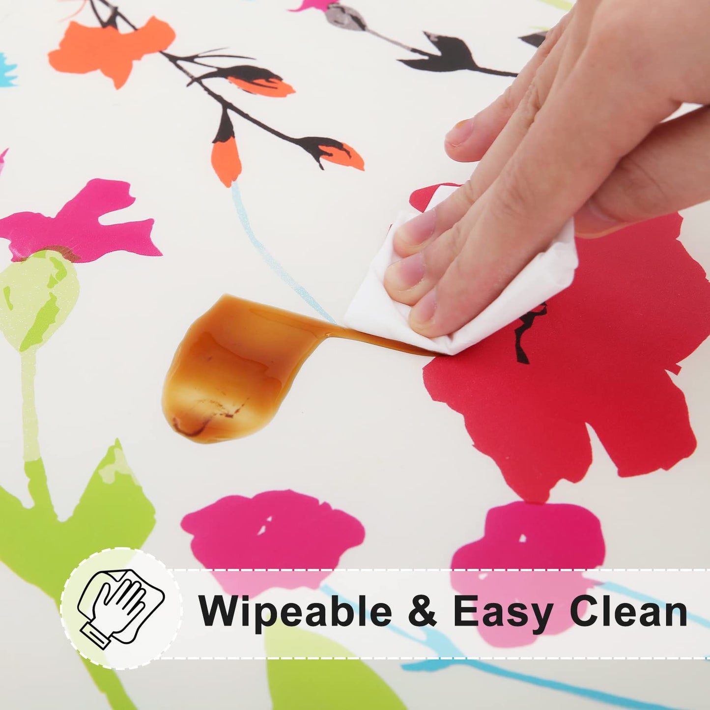 decorUhome Round Waterproof Fitted Tablecloth
