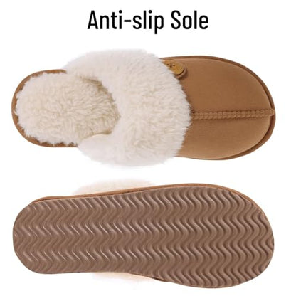 Litfun Women's Fuzzy Memory Foam Slippers Fluffy Winter House Shoes Indoor and Outdoor