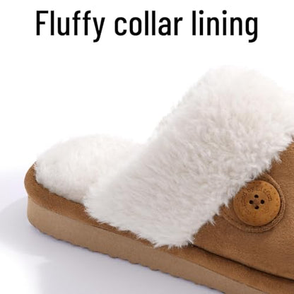 Litfun Women's Fuzzy Memory Foam Slippers Fluffy Winter House Shoes Indoor and Outdoor