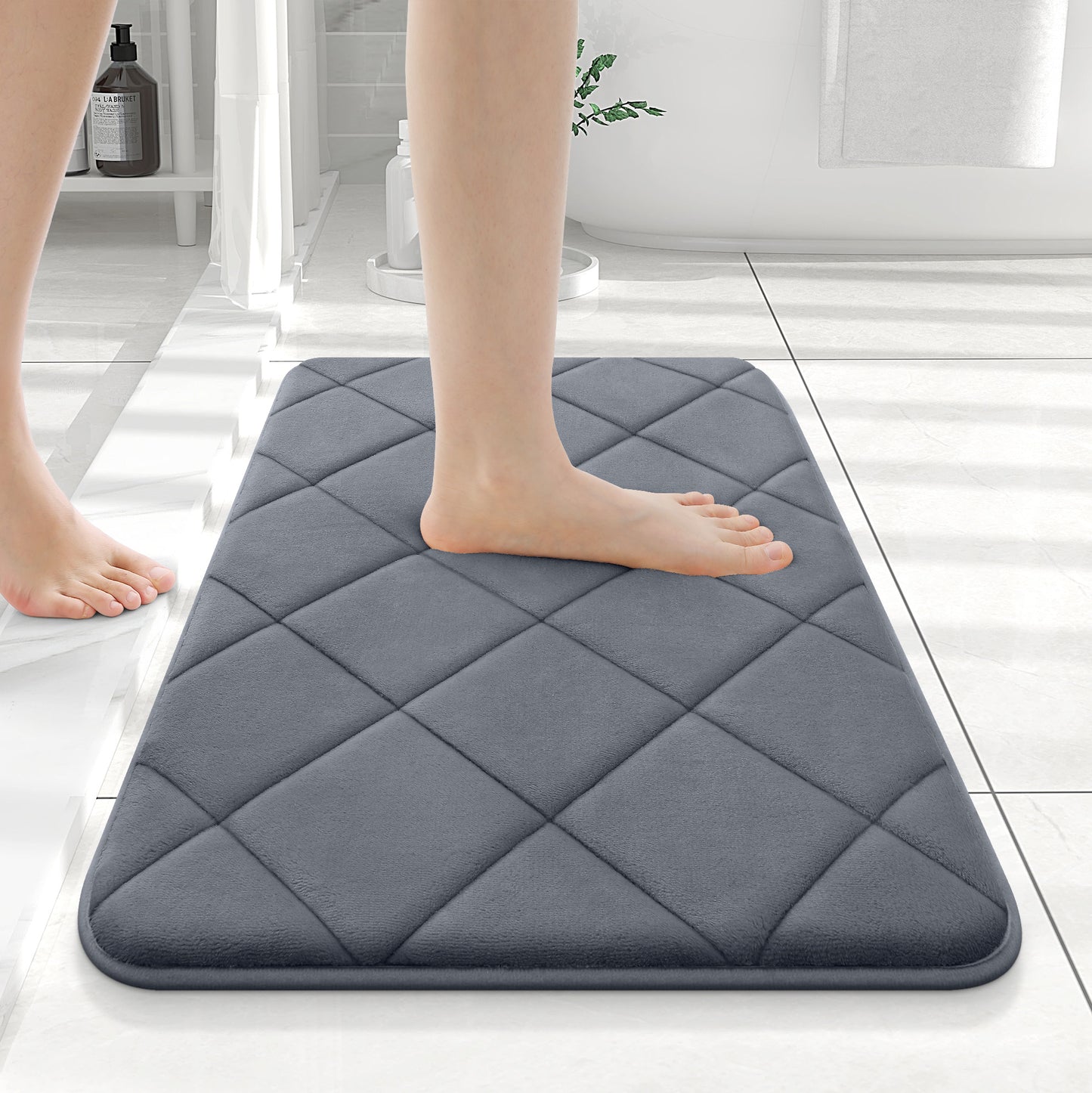 Simmore Memory Foam Bath Mat for Bathroom Floor
