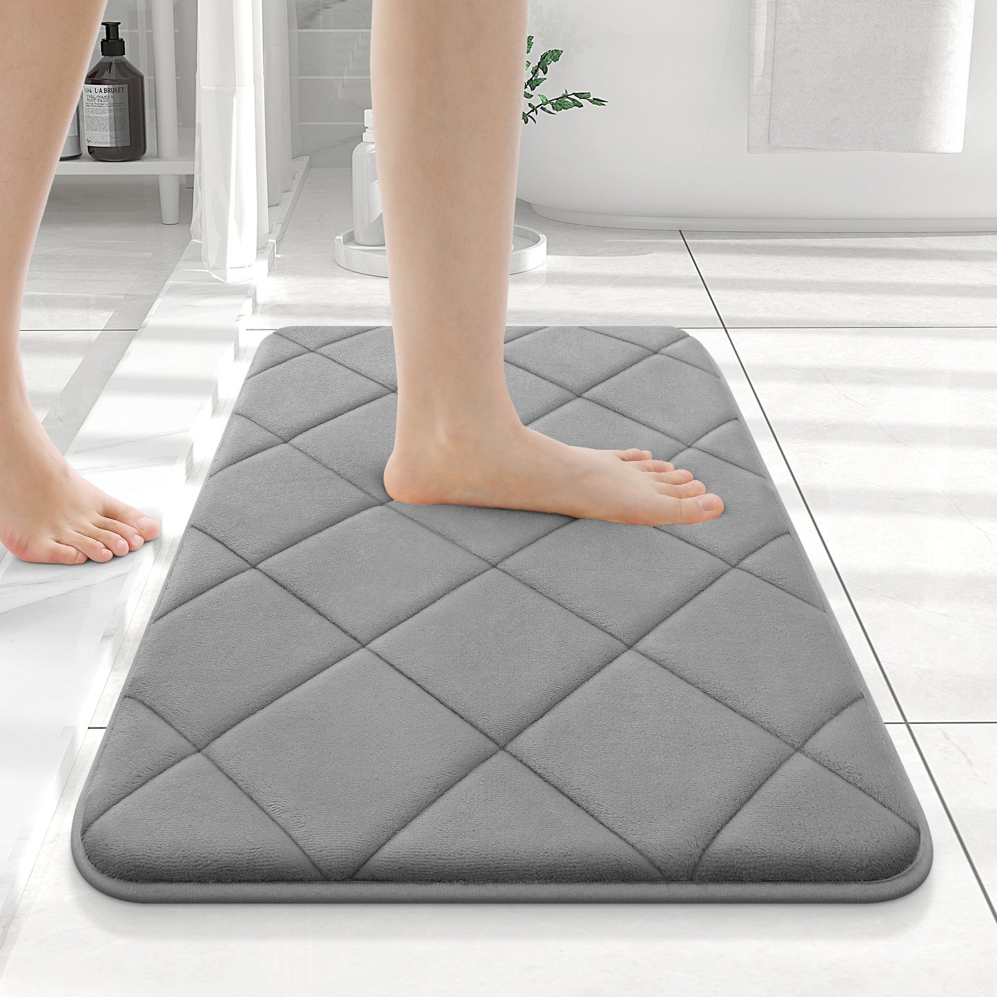 Simmore Memory Foam Bath Mat for Bathroom Floor