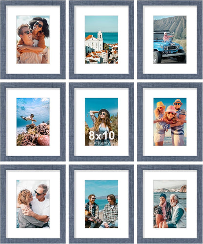 decorUhome 8x10 Black Picture Frame Set of 9