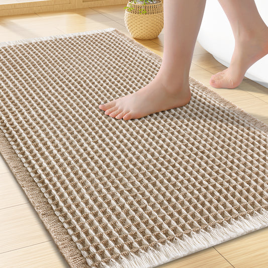 Smiry Waffle Bathroom Rugs